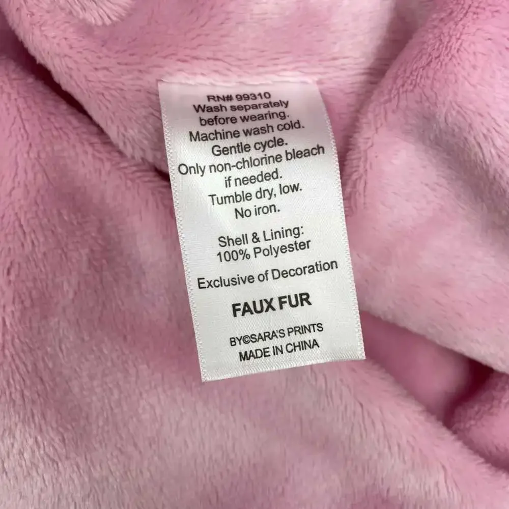 Widgeon Pink Synthetic Girls Pea Coat | Size 7